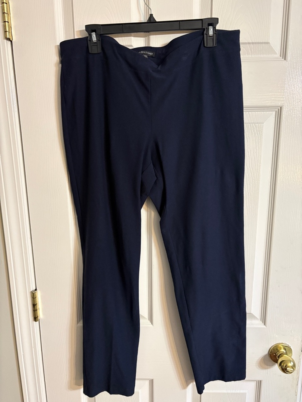 Eileen Fisher Deep Navy Straight-Leg Pants